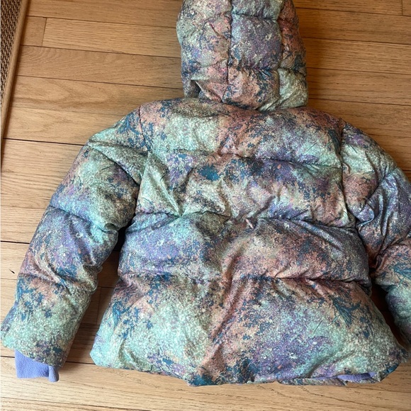 All In Motion Girls Paint Platter Printed Puffer Zip Up Jacket Size XS 4/5 - Picture 8 of 15